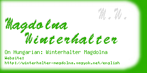 magdolna winterhalter business card